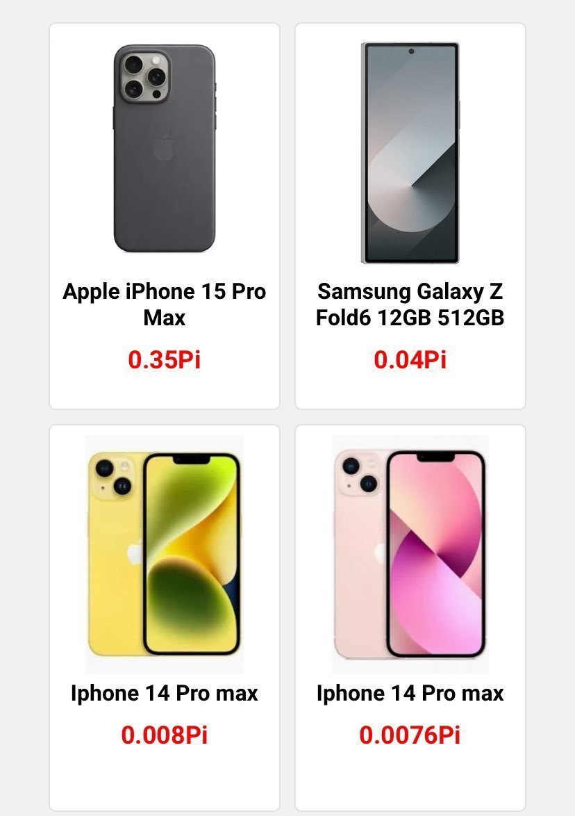LikeFollowBro's tweet photo. UNBELIEVABLE – iPHONE 15 PRO MAX FOR JUST 0.35 PI?! 📱🔥

Yes, you read that right! On the Pi Network marketplace, premium tech gadgets like the iPhone 15 Pro Max, Galaxy Z Fold6, and iPhone 14 Pro Max are now listed for as little as 0.0076 Pi to 0.35 Pi! 😱 #PiGCV
#PiNetwork 🚀 https://t.co/1tQhtlWZQQ
