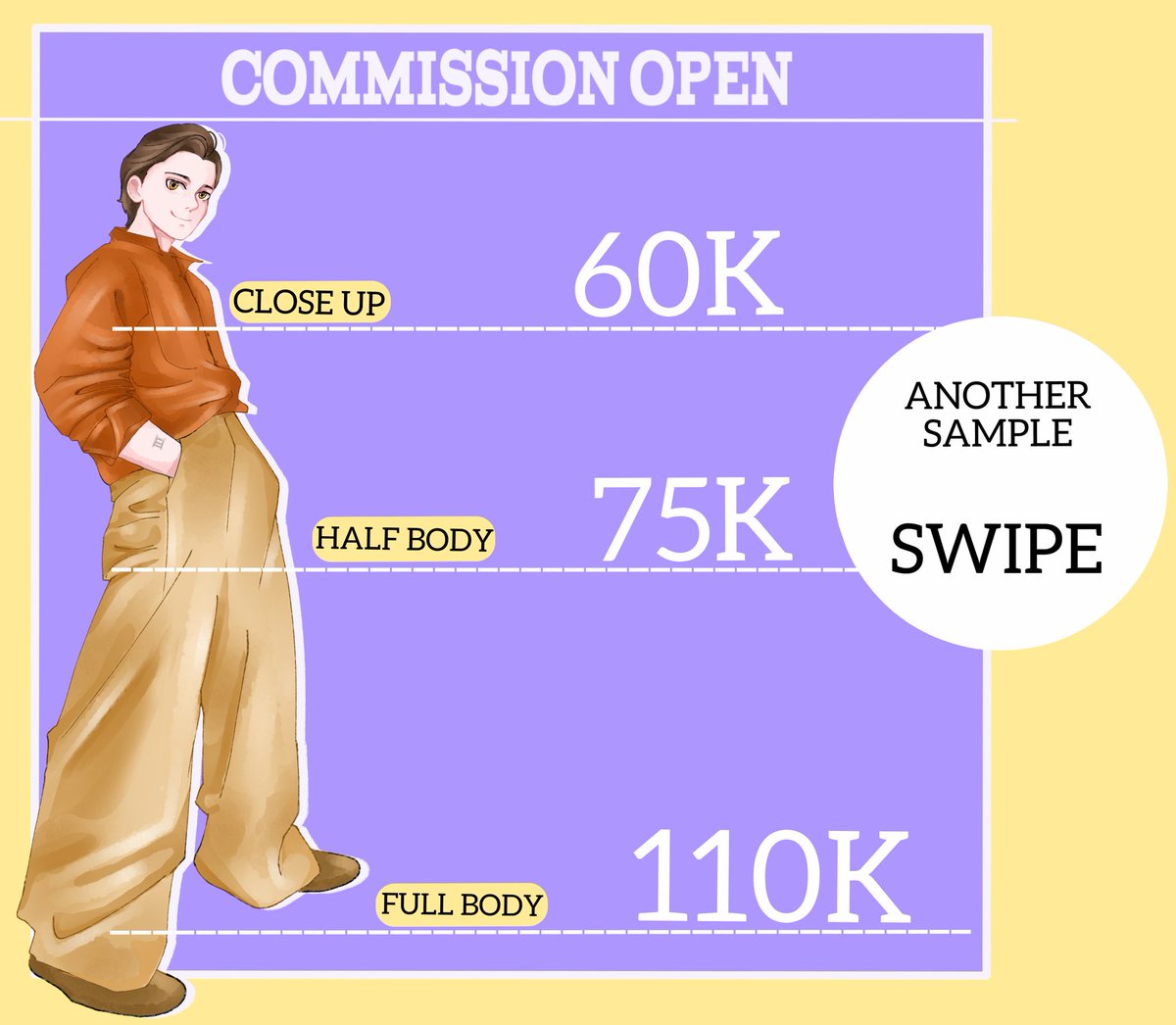 Kangajiwo's tweet photo. Disini ada yg suka jajan artwork gk ?. Kalo iya aku izin nawarin daganganku yaa
AKU OPEN COMMISSION. BARANGKALI STYLE KU COCOK DAN KALIAN MAU JAJAN, BOLEH HUBUNGI AKU YA โจ
- WAKTU PENGERJAAN 1-3 HARI
- PAYMENT VIA BANK/GOPAY
*UNTUK SAMPLE NSFW DM AJA
#art #openorder https://t.co/Vvlewreyi3