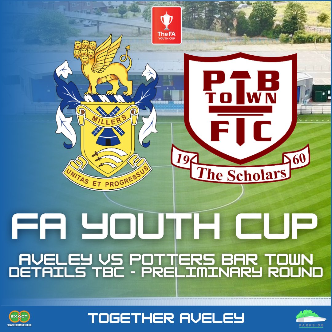 Aveley Football Club (@aveleyfc) on Twitter photo ๐๐ ๐ฌ๐ผ๐๐๐ต ๐๐๐ฝ: ๐๐๐ฒ๐น๐ฒ๐ ๐๐ ๐ฃ๐ผ๐๐๐ฒ๐ฟ๐ ๐๐ฎ๐ฟ
The Preliminary and First Qualifying Rounds of the FA Youth Cup have been drawn, and we will host <a href="/pbtfc/">Potters Bar Town FC</a>.
Details ๐ pitchero.com/clubs/aveley/nโฆ
#TogetherAveley | #BackTheMillers ๐๐ ๐ฌ๐ผ๐๐๐ต ๐๐๐ฝ: ๐๐๐ฒ๐น๐ฒ๐ ๐๐ ๐ฃ๐ผ๐๐๐ฒ๐ฟ๐ ๐๐ฎ๐ฟ
The Preliminary and First Qualifying Rounds of the FA Youth Cup have been drawn, and we will host <a href="/pbtfc/">Potters Bar Town FC</a>.
Details ๐ pitchero.com/clubs/aveley/nโฆ
#TogetherAveley | #BackTheMillers