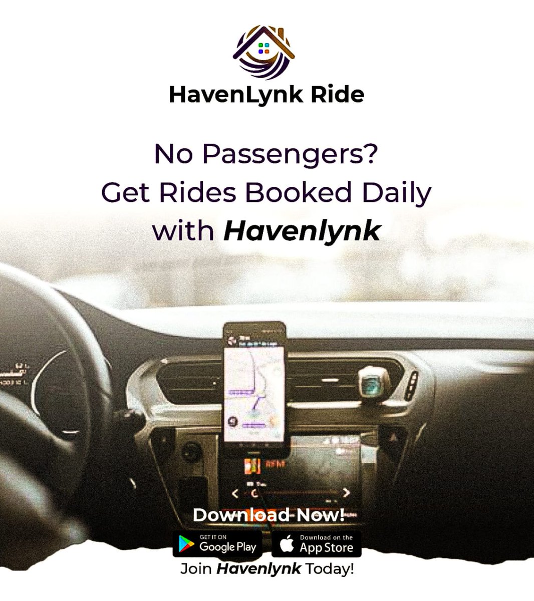 HavenLynker's tweet image. No Riders? No Worries!
Get rides booked daily with HavenLynk Ride,  where passengers find YOU!

Whether you're a driver or transport operator, it’s time to put your wheels to work and earn more.

#HavenLynkRide #DriveAndEarn #BookRidesFast #TransportBusiness #LocalDrivers