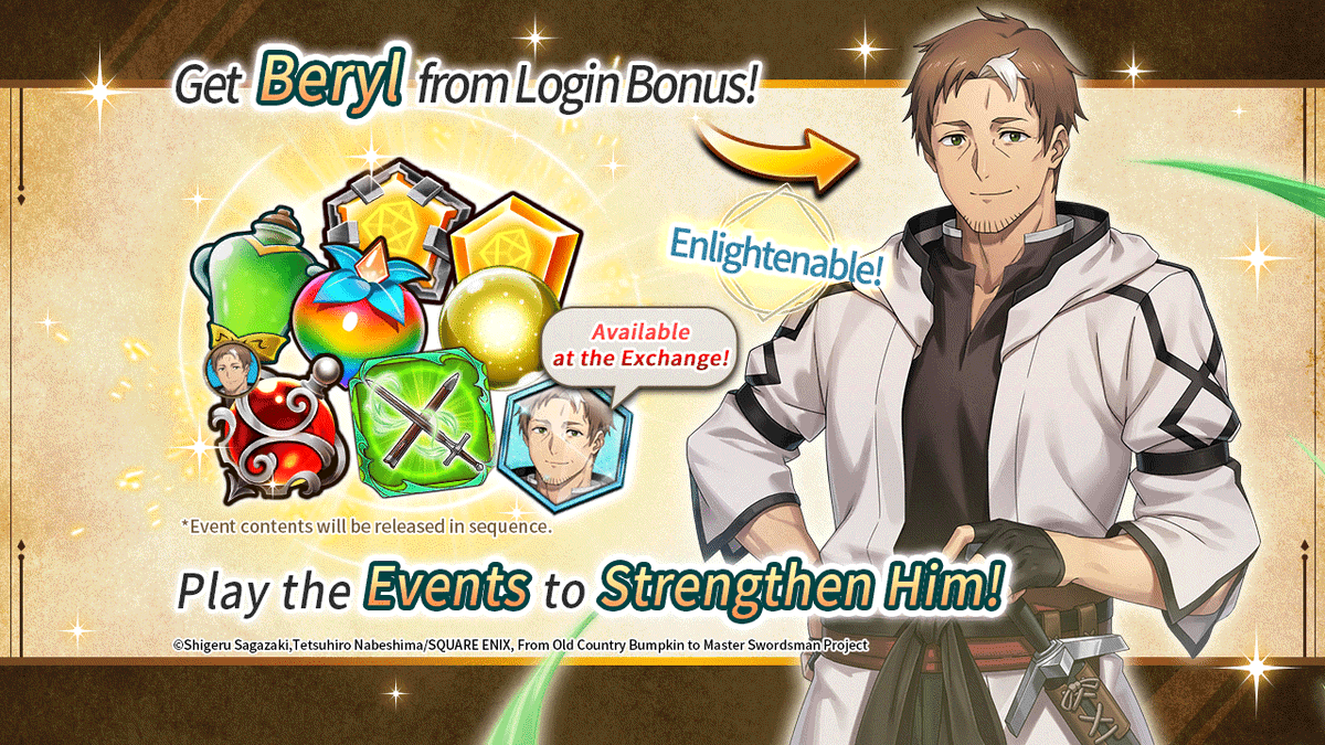 vconnect_en's tweet image. Collab Ends 7/31 15:00 UTC!
Did you enjoy the From Old Country Bumpkin to Master Swordsman collab?
Play the events and get collab-exclusive rewards while you still can!
#ValkyrieConnect
#bumpkin_anime