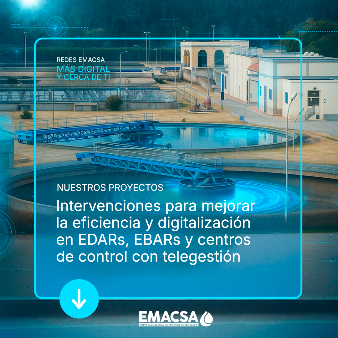 🌐 Estamos desarrollando un proyecto de implementación de sistemas de telegestión, sensorización y control avanzado en EDARs y EBARs para mejorar la eficiencia y sostenibilidad del tratamiento de aguas.
#TransformaciónDigital #Innovación #EMACSA #Digitalización #REDES_EMACSA