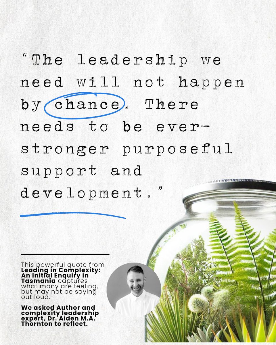 🗣️ “The leadership we need will not happen by chance.”

In Leading in Complexity, Dr Aiden M. A. Thornton argues leadership must be deliberately cultivated — not left to good intentions.

📝 Read:  buff.ly/lY8m4dX 
📎 White paper: buff.ly/lY8m4dX
