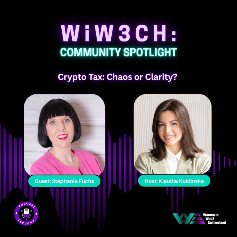 Listen in the new <a href="/wiw3ch/">Women in Web3 Switzerland</a> Community Spotlight. 
Klaudia Kuklinska and I talk about how tax clarity helps crypto thrive.
🎧 Listen in: open.spotify.com/episode/7bvRpz…
#CryptoTax #Web3 #WomenInWeb3 #tax