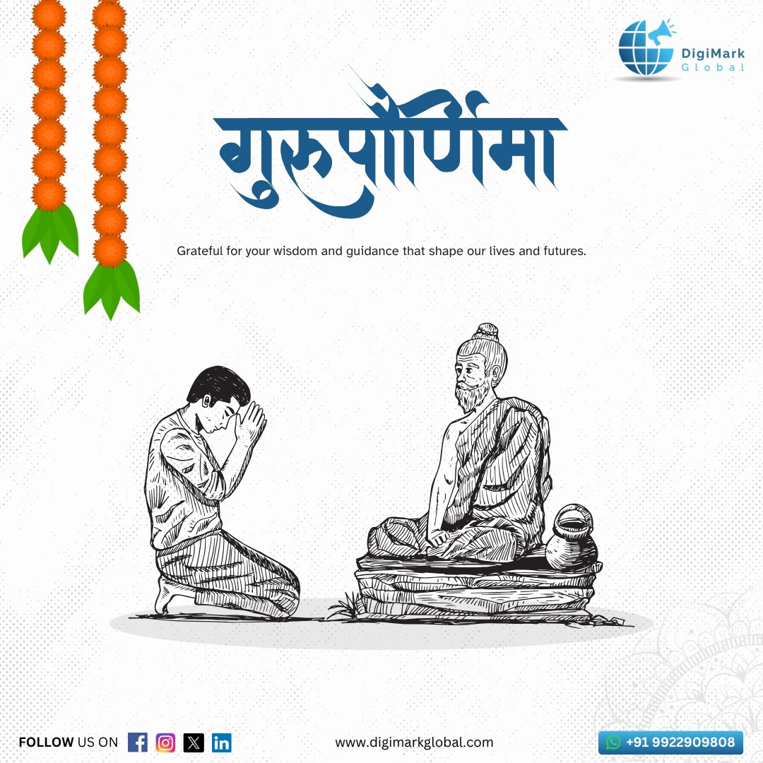 DigimarkGlobal's tweet photo. 🌕 On this sacred day of Guru Purnima, we bow in gratitude to the guiding lights in our lives — our teachers, mentors, and all who have shown us the path.
May we continue to learn, grow, and spread wisdom.
#HappyGuruPurnima 🙏 https://t.co/YNZwvSWCKj