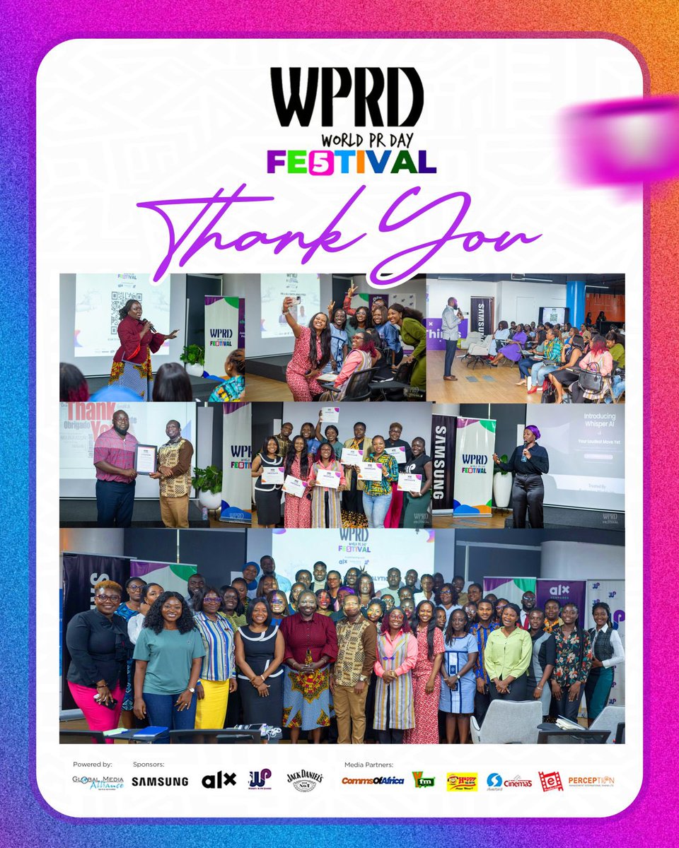 What a vibe! 💥
From digital PR to machine learning and metrics that matter, the WPRD MasterLAB was everything we hoped for and more.

Massive thank you to our speakers, partners <a href="/AlxGhana/">ALX_Ghana</a>, <a href="/womeninprghana/">womeninprghana</a>, and every guest who brought their energy and insights!

The future of PR