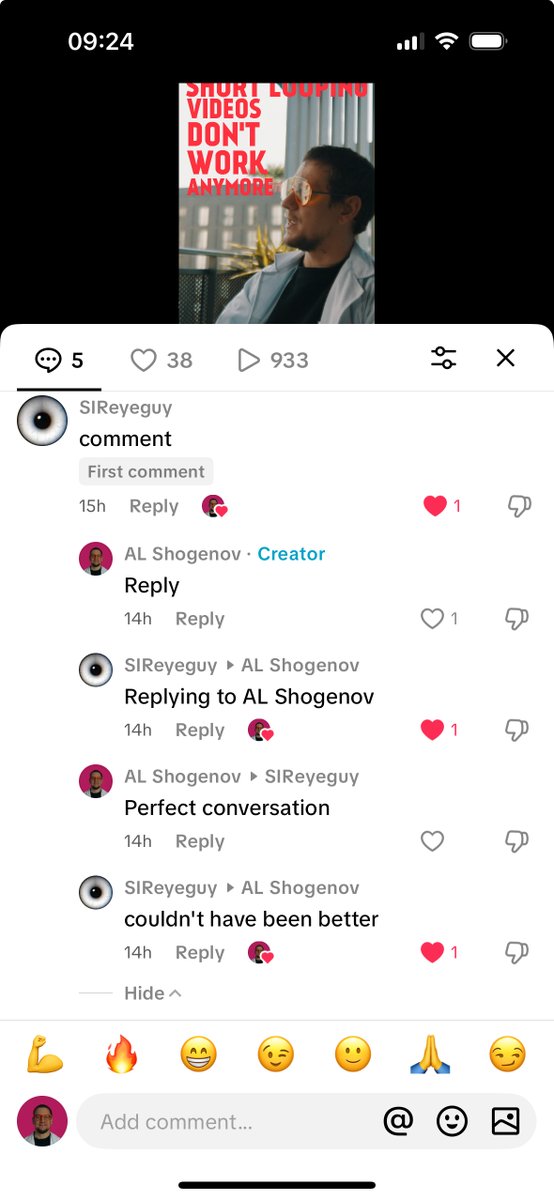 I had a meaningful conversation in the comments below my video. #tiktok