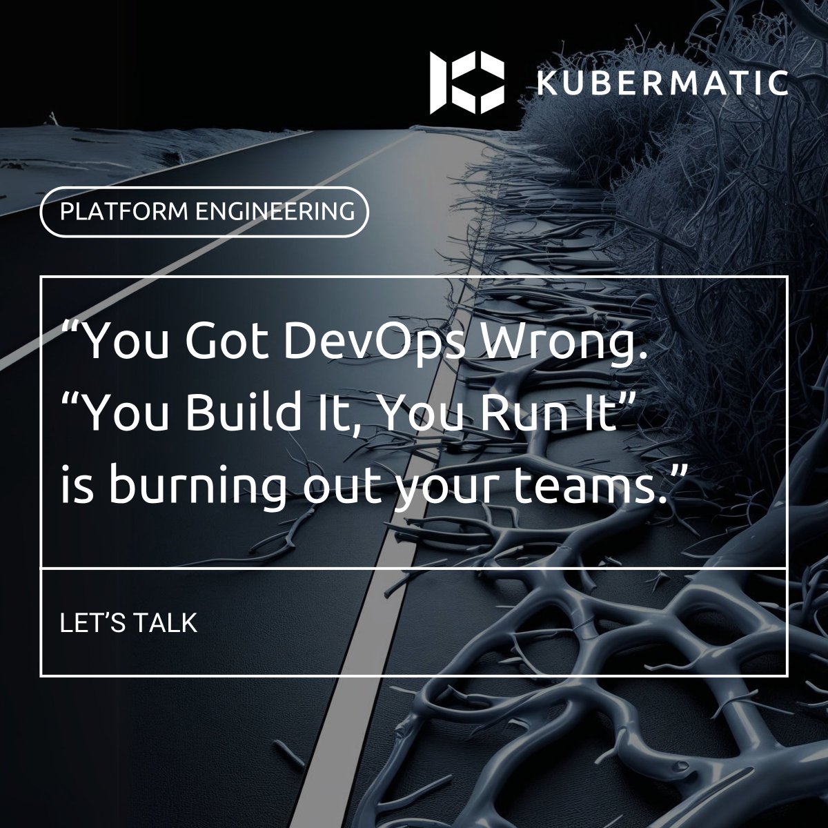 Sebastian Scheele (@sscheele) on Twitter photo We Got DevOps Wrong. “You Build It, You Run It” is burning out your teams.
Platform Engineering is the reset:
✅ Focus
✅ Paved roads
✅ Infra as a product
Let devs build. Let platforms run.
Let’s talk 👉 hubs.li/Q03vDZZ40
#DevOps #PlatformEngineering #SRE We Got DevOps Wrong. “You Build It, You Run It” is burning out your teams.
Platform Engineering is the reset:
✅ Focus
✅ Paved roads
✅ Infra as a product
Let devs build. Let platforms run.
Let’s talk 👉 hubs.li/Q03vDZZ40
#DevOps #PlatformEngineering #SRE