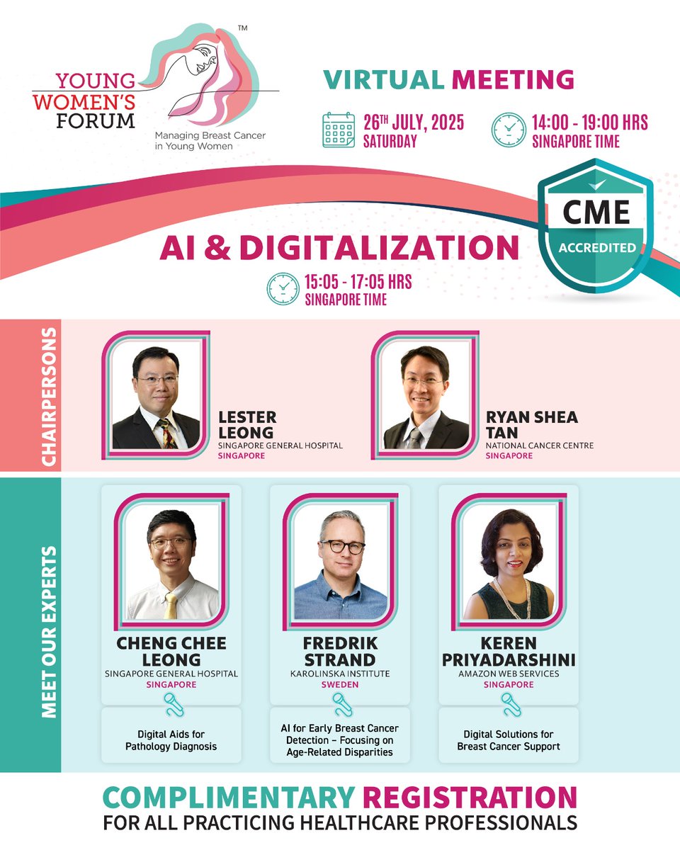ywforum_'s tweet image. How is AI reshaping the future of medicine?
Join us at Session 2: AI and Digitalization at #YWF2025 to explore its real-world impact on healthcare.
To register: ywforum.com/registration/
📅 26 July 2025 | Virtual
#YoungWomensForum #AIinHealthcare #DigitalMedicine