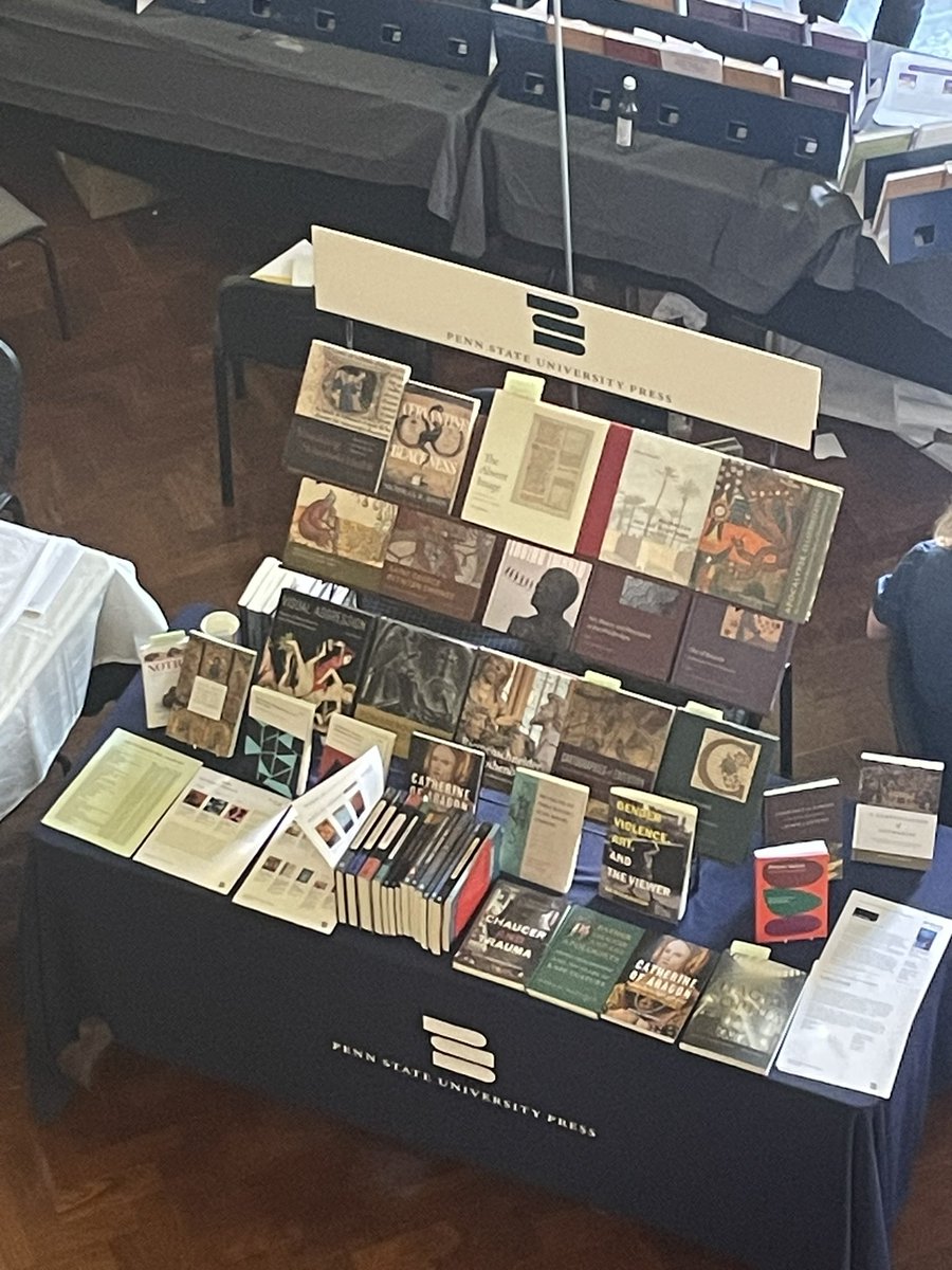 OxfordPublicity's tweet image. The Book Fair at #Leeds International #Medieval Congress finishes this lunchtime so don’t forget to collect, or make your @PSUPress purchases before 13:00 today. Wishing all delegates safe travels!