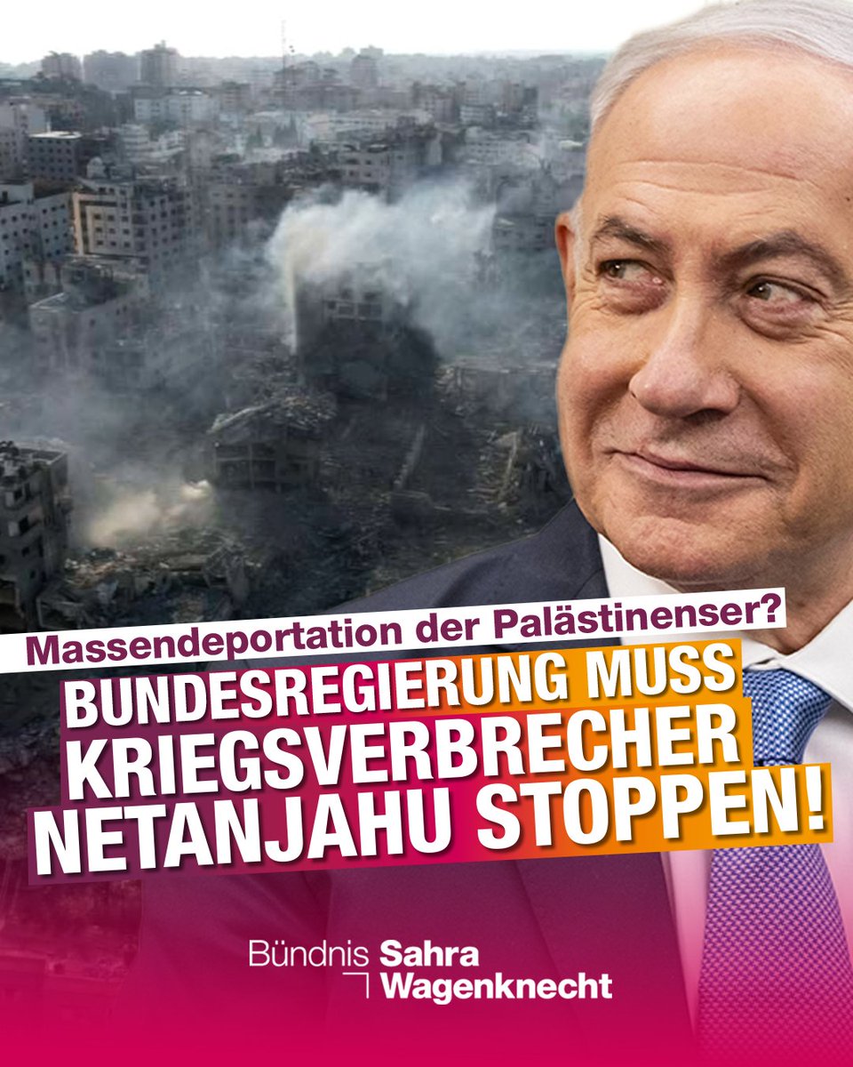 SWagenknecht's tweet image. Droht die endgültige Vertreibung der Palästinenser aus dem #Gaza-Streifen? Die israelische Regierung hat Medienberichten zufolge die Errichtung eines Internierungslagers auf den Trümmern der zerstörten Stadt Rafah im Süden von Gaza angeordnet. In einem ersten Schritt sollen…
