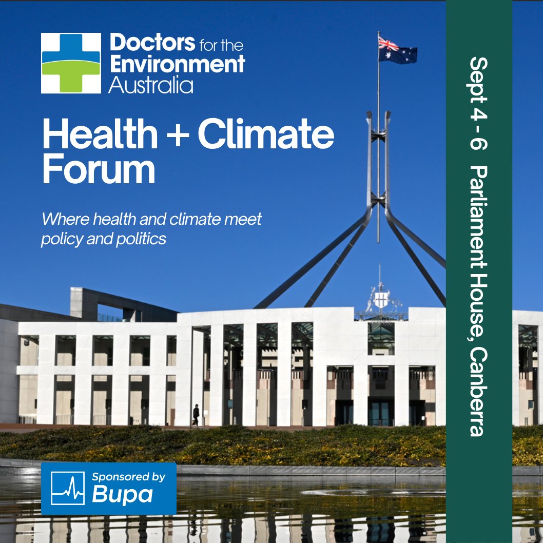 📣 Tickets to our Health + Climate Forum are ON SALE NOW.

Our 3-day forum brings together leaders in health, politics &amp; advocacy to tackle how health is impacted by climate change, energy production &amp; planetary health.

Early bird tickets available now: dea.org.au/healthandclima…