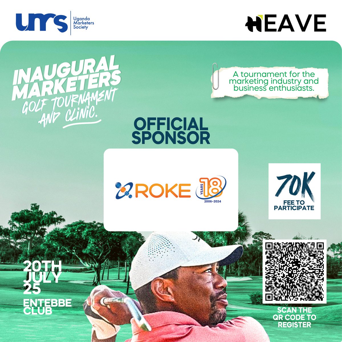 Heave Media (@mediaheave) on Twitter photo We are happy to announce <a href="/roketelkomug/">Roke Telkom</a> as our sponsor. Join us for the inaugural Marketers Golf Tournament and learning clinic.
Register here: docs.google.com/forms/d/e/1FAI⦠We are happy to announce <a href="/roketelkomug/">Roke Telkom</a> as our sponsor. Join us for the inaugural Marketers Golf Tournament and learning clinic.
Register here: docs.google.com/forms/d/e/1FAIā¦