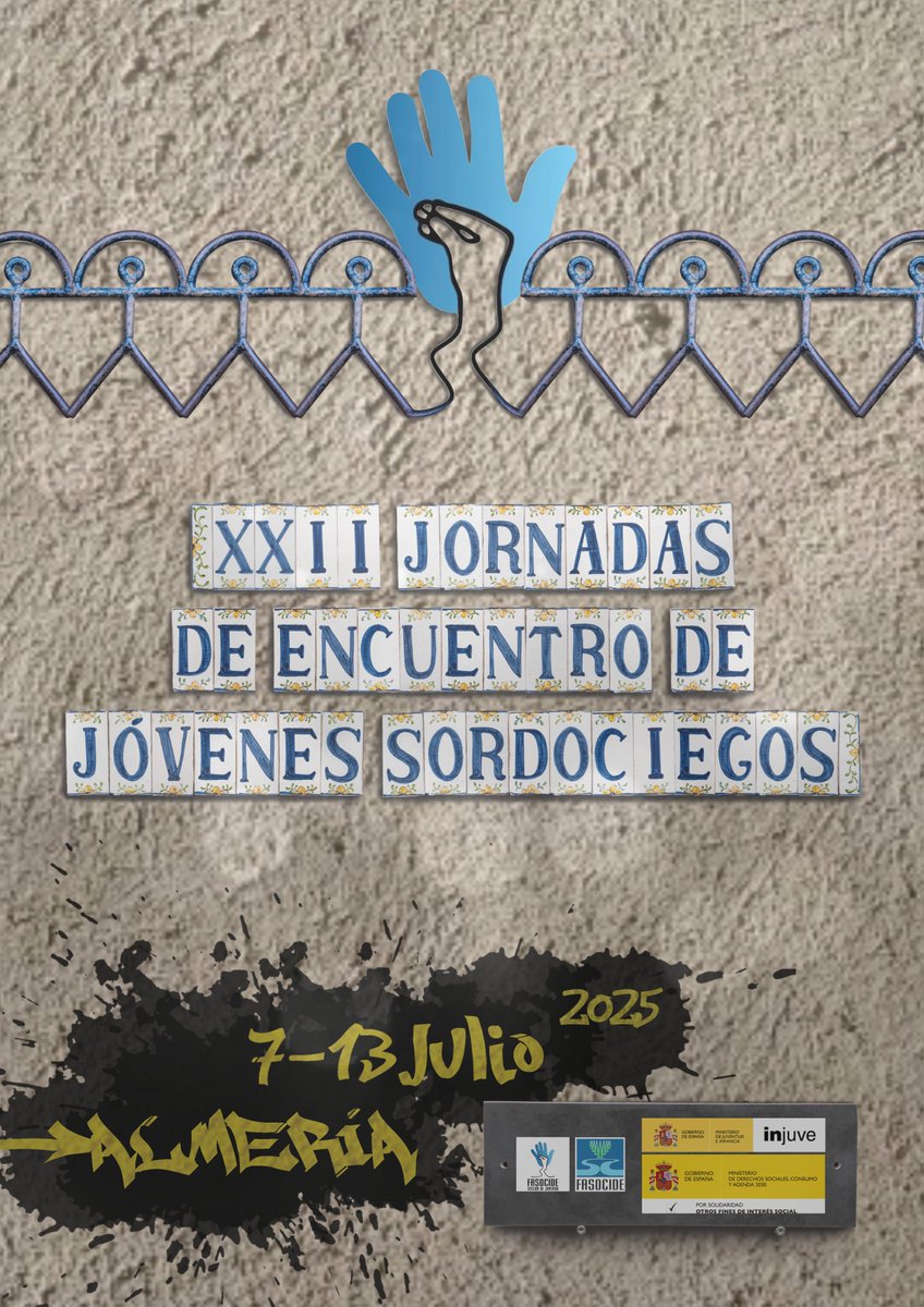 Como cada año, las y los jóvenes sordociegos estamos disfrutando de unos días de aprendizaje y experiencias gracias al apoyo del <a href="/MSocialGob/">Ministerio de Derechos Sociales, Consumo y A2030</a>

Almería acoge unas jornadas que, sin el trabajo de nuestros profesionales, tampoco serían posibles.  

Luego os contamos más.  
¡VAMOS! 🎉