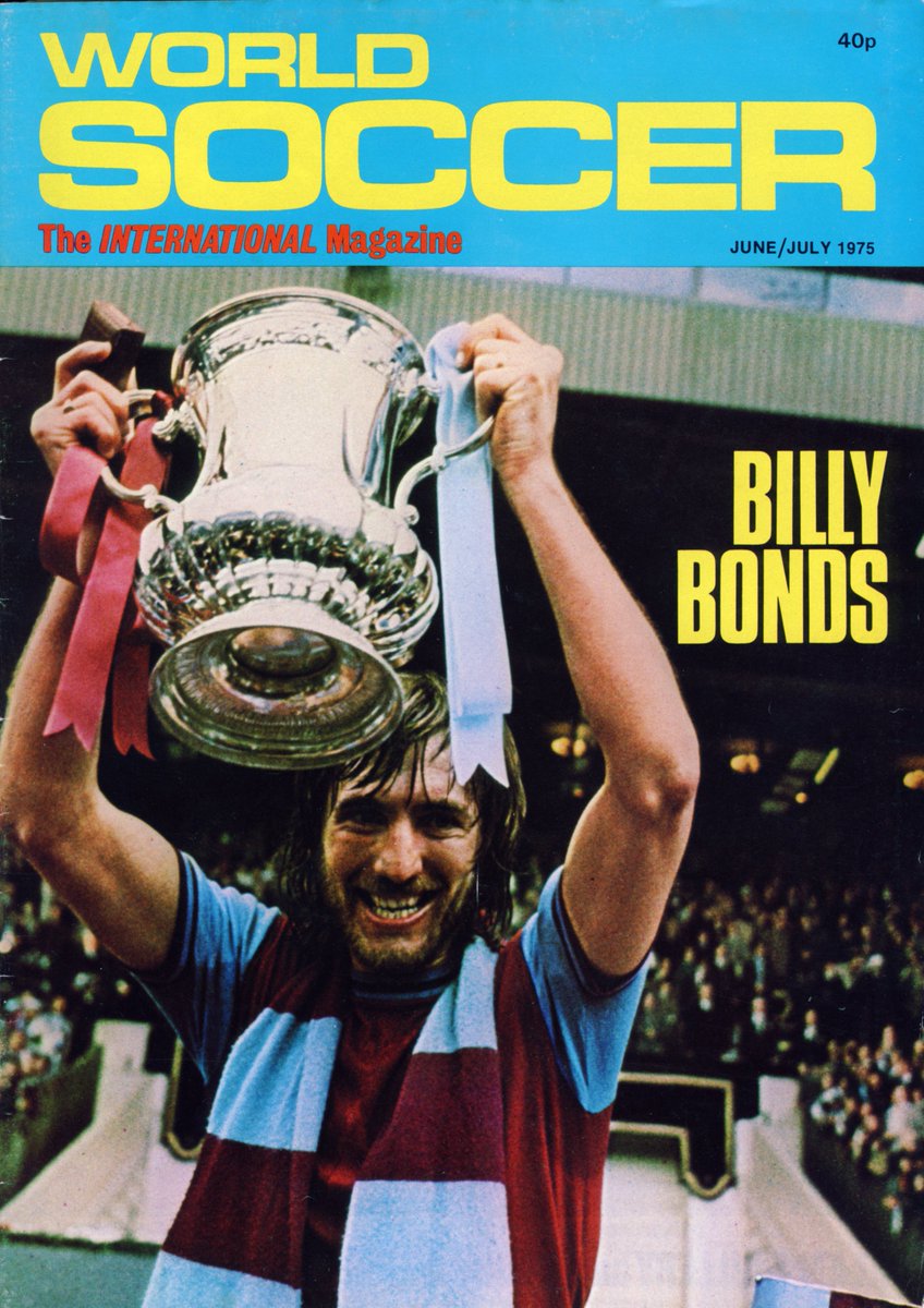 📖 Billy Bonds was the cover star of World Soccer's June/July 1975 issue.