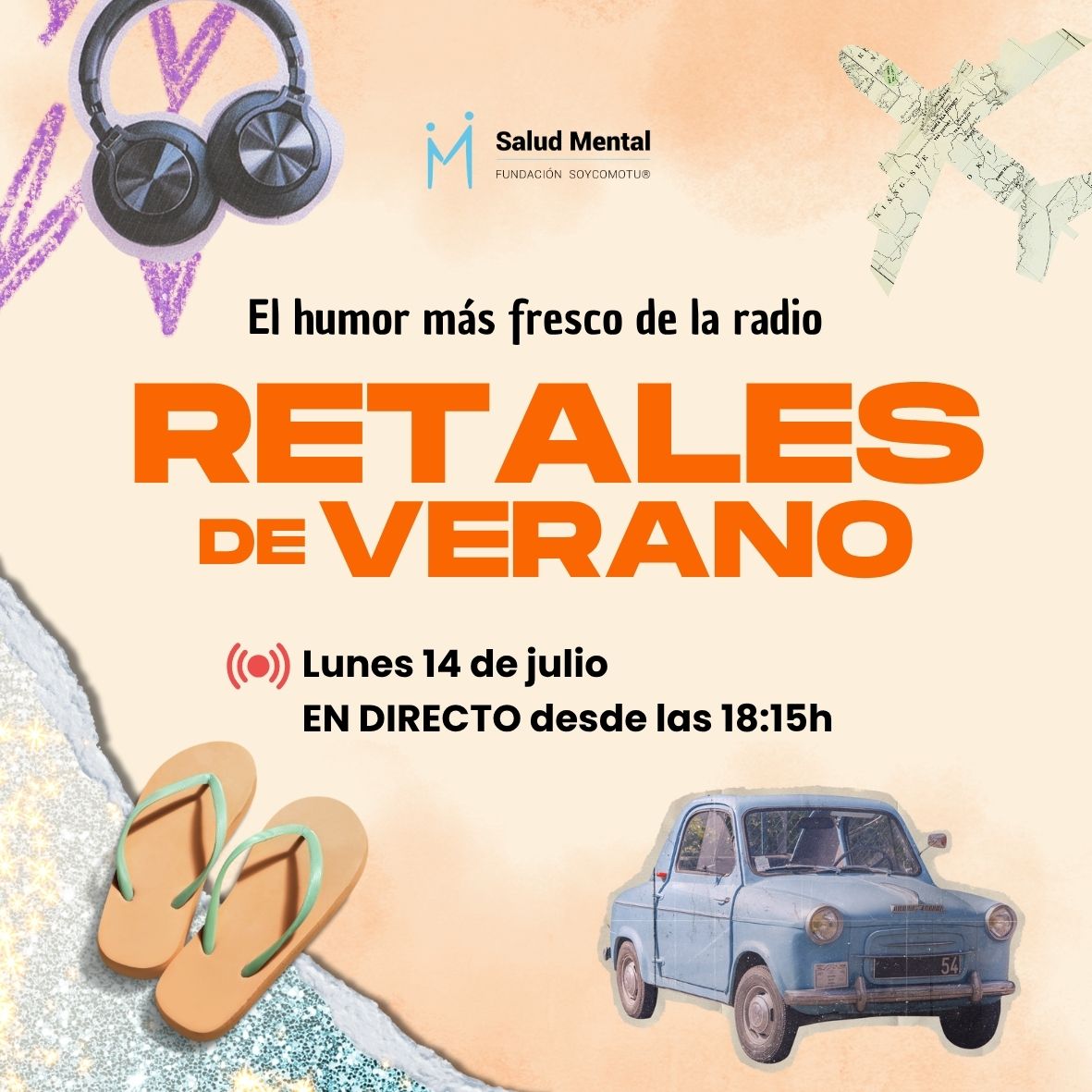 ☀ Este verano… traemos risas fresquitas 🎙

¡Llega “Retales de Verano”! Una miniserie de podcast de 3 episodios en directo

🗓 Empezamos este lunes 14 de julio, a las 18:15
📍En YouTube Live (canal de Fundación SOYCOMOTÚ)

#Verano #Podcast #Radio #Mula #Murcia #Live #Youtube