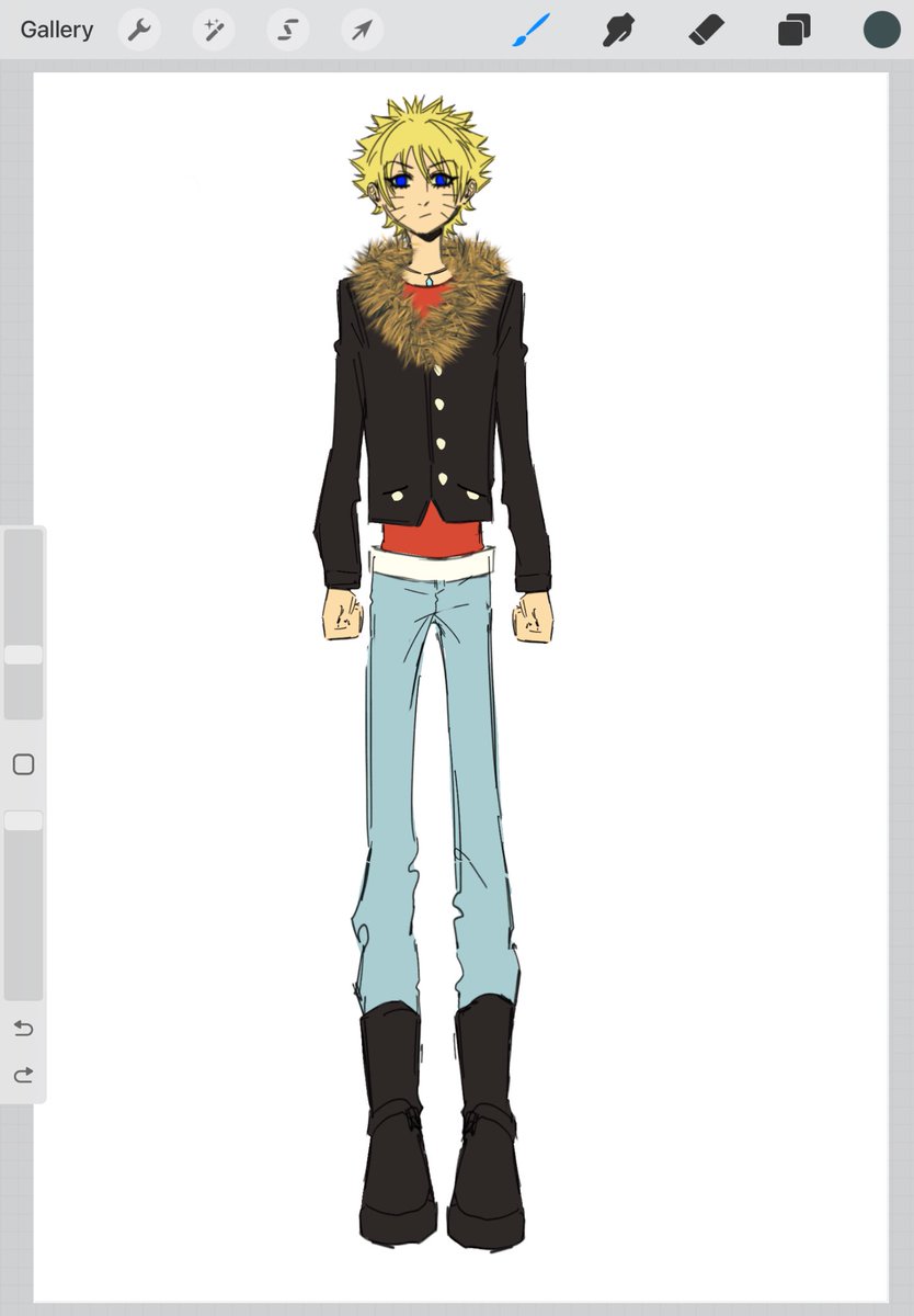 chiokorok's tweet image. Saw an npc wearing this outfit while playing persona 5 and thought it was cute #naruto #narutwt #Persona5
