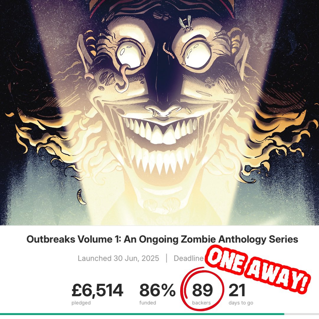 robsonink's tweet image. I NEED YOUR HELP!
I’m only one backer away from hitting today’s goal of 90 BACKERS for my latest kickstarter. Will YOU be the 90th?!
Scan the QR code to head to the campaign or search “Will Robson” on Kickstarter. Link also pinned tweet on my profile!
