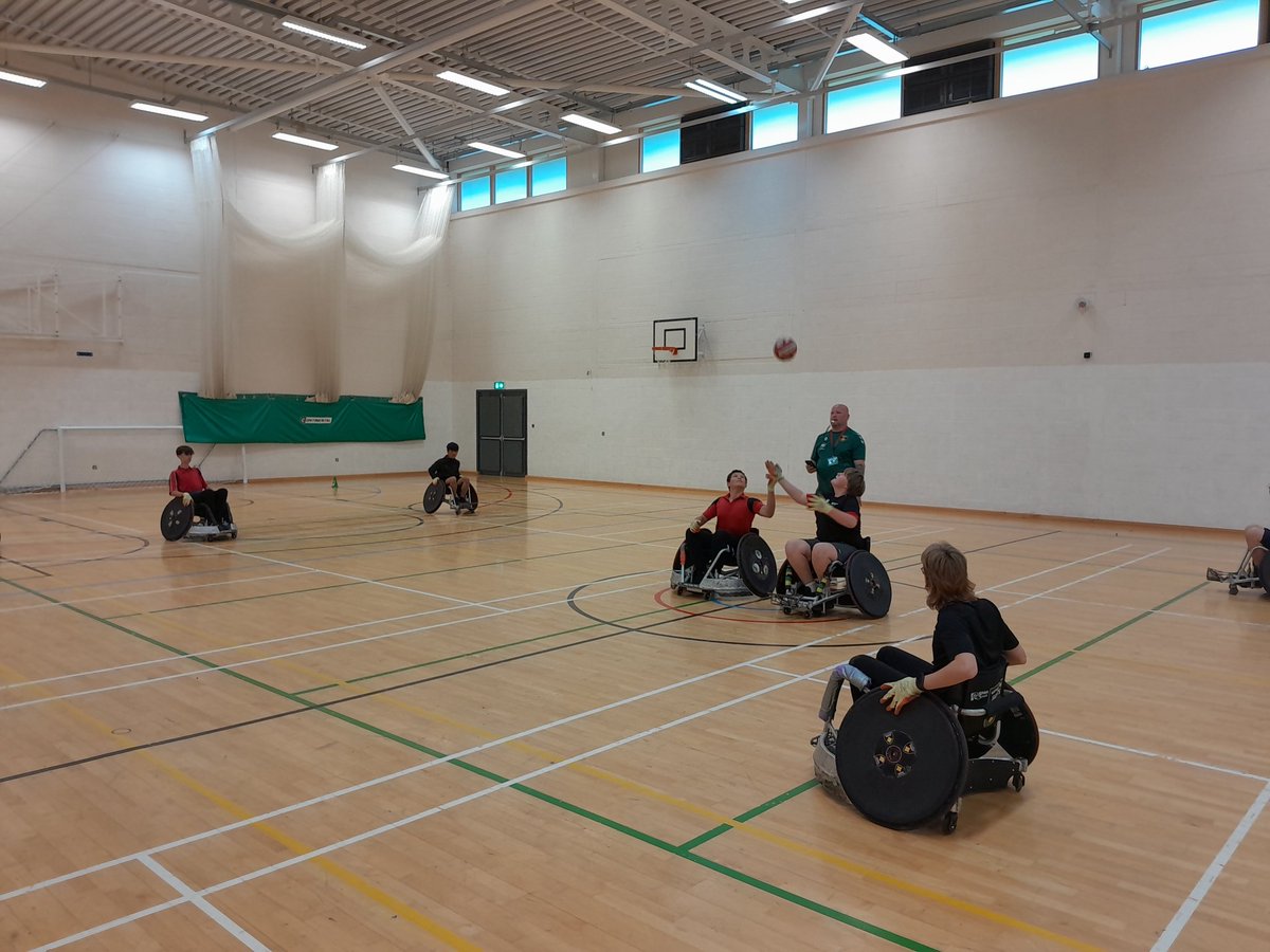MaplefieldsAcad's tweet image. Great Wheelchair Rugby fixture vs @AcademyFriars, thanks to Jamie from @SaintsRugby for supporting and facilitating.