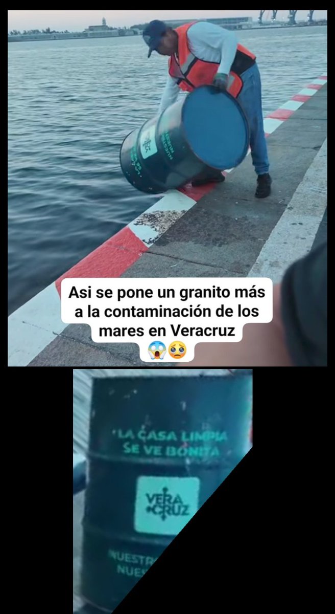 Mientras tanto en el puerto de #Veracruz 
Pues aquí en el mar, total...
La Casa Limpia Se ve Bonita