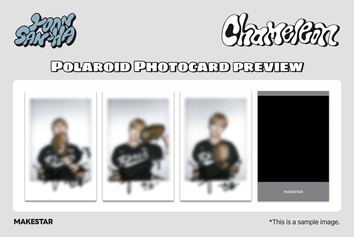 #YOONSANHA
#윤산하 2ND MINI ALBUM [#CHAMELEON] &lt;EXTRA ver.&gt; (POCAALBUM) PRE-ORDER PHOTOCARD EVENT

⏰마감 D-3⏰

✨PREVIEW✨
⚾️미공개 셀카 포토카드 (야구 ver.)
💙한 주문 건에서 앨범 3매 구매 시 인화 폴라로이드형 포토카드 (야구 ver.) 추가 증정

📆~ 07.14 23:59 (KST)