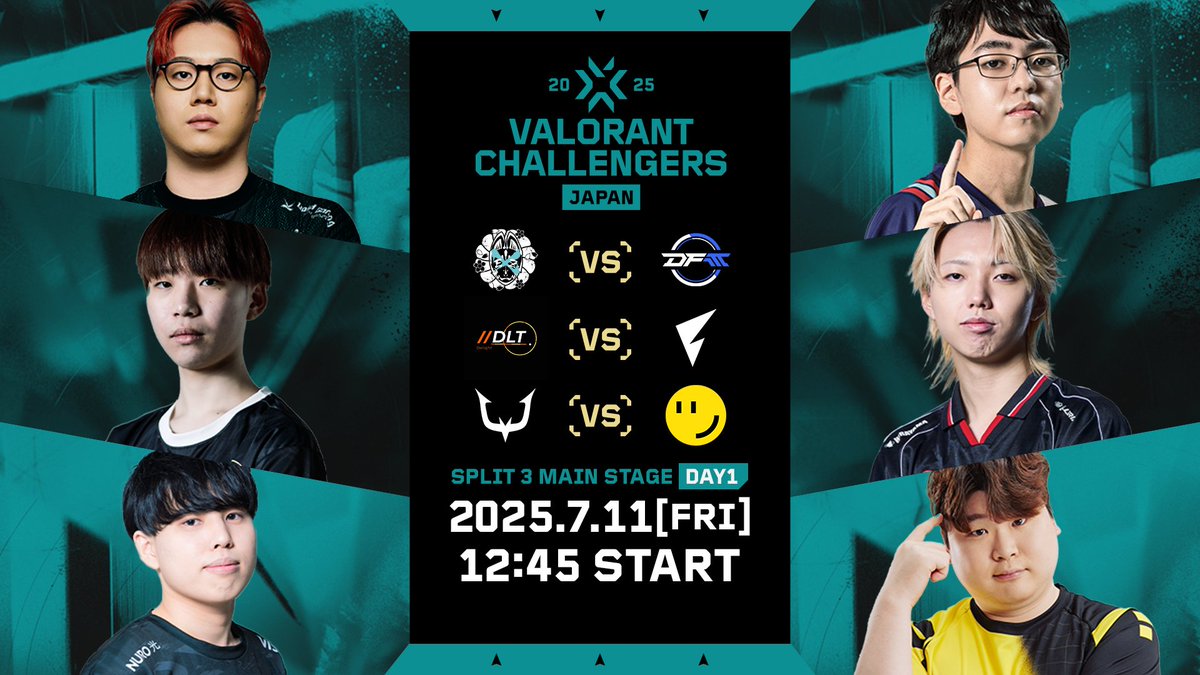 Split 3 Main Stage Day1
🟣twitch.tv/valorant_jpn 
🔴youtu.be/bgwUCMf8ubU

⚔️MATCH 1
<a href="/noezfoxx_jp/">NOEZ FOXX</a> vs <a href="/DFM_VALORANT/">DFM VALORANT</a>

⚔️MATCH 2
<a href="/De_Del1ght/">Delight</a> vs <a href="/FENNEL_official/">FENNEL</a>

⚔️MATCH 3
<a href="/RC_REJECT/">REJECT</a> vs <a href="/RIDDLEORDER/">RIDDLE</a>

🎙️Caster
MATCH 1/MATCH 2
蒼汁 / <a href="/Aojiru2581/">蒼汁/Masaya Furutani</a>
Retloff / <a href="/Flarejpn/">Retloff</a>
MATCH 3
OooDa /