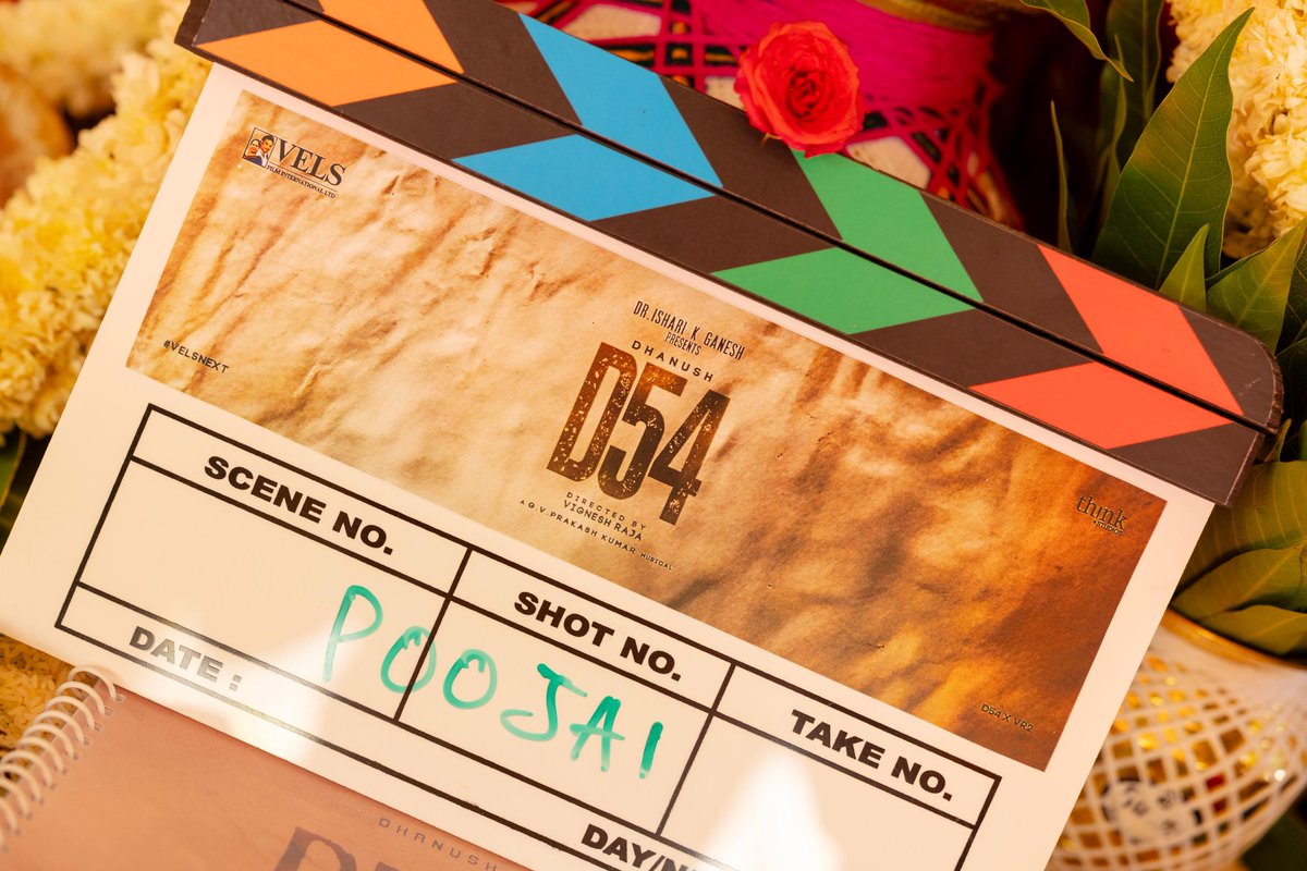 ANOTHER BLOCKBUSTER DAY FOR DHANUSH FANS 🔥 🔥 

#D54 Starts Off With A Bang! 💥

• Pooja done today with <a href="/gvprakash/">G.V.Prakash Kumar</a> scoring, Vignesh Raja directing &amp; <a href="/VelsFilmIntl/">Vels Film International</a> backing it 👌

• Special guest: Director #Vetrimaaran 🔥 
• Finally <a href="/dhanushkraja/">Dhanush</a> &amp; <a href="/_mamithabaiju/">Mamitha Baiju</a> on the big