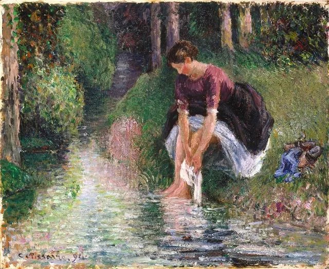 reviewwales's tweet image. "Woman Washing Her Feet in a Brook" (1894)
Happy birthday to Impressionist forefather Camille Pissarro – born today in 1830.
🎨 Indianapolis Museum of Art
#art #impressionism