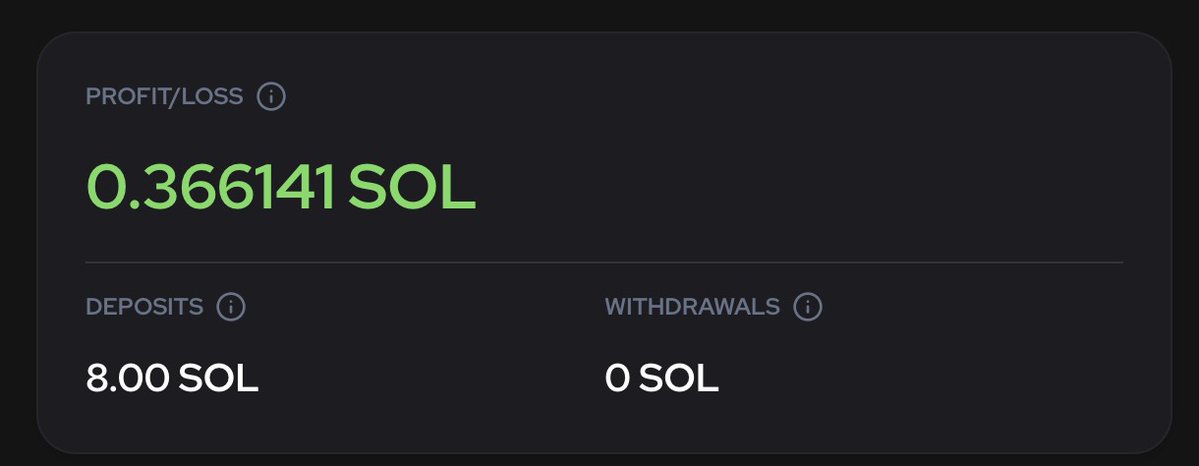 michaelzogot.eth (@michaelzogot) on Twitter photo Low liquidity night shift - Analytics by <a href="/UseUltraLP/">UltraLP - LP Smarter Onchain with AI</a>
I remember, back in the day, you needed up to $10K+ on Ethereum to earn decent farming fees.
Now on Solana, with just 1–3 $SOL as starting capital, on <a href="/MeteoraAG/">Meteora</a>, you can make in one night what used to take a month in the Low liquidity night shift - Analytics by <a href="/UseUltraLP/">UltraLP - LP Smarter Onchain with AI</a>
I remember, back in the day, you needed up to $10K+ on Ethereum to earn decent farming fees.
Now on Solana, with just 1–3 $SOL as starting capital, on <a href="/MeteoraAG/">Meteora</a>, you can make in one night what used to take a month in the