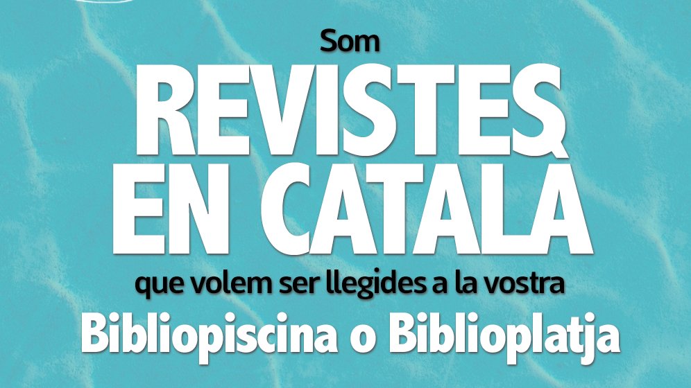 revistesAPPEC's tweet image. 📚🌊Aquest estiu, platges i piscines s’omplen de cultura en català!

L’APPEC ha enviat més de 20 revistes a 115 biblioteques perquè estiguin disponibles a les #bibliopiscines i #biblioplatges d’@bibliotequescat.  Hi ha revistes per a totes les edats!📖

👉lesrevistes.cat/noticies/208-l…