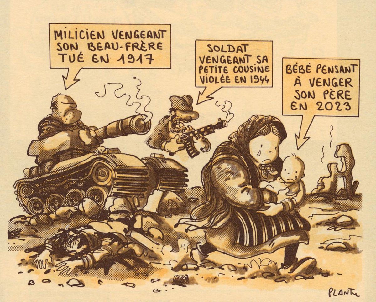 plantu's tweet image. SREBRENICA: il y a aujourd’hui 30 ans, les forces serbes de Bosnie abattaient quelque 8000 hommes et adolescents musulmans.