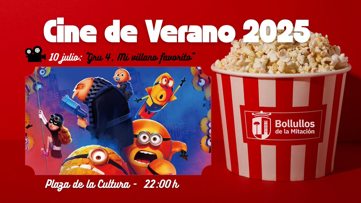🎬🌟Prepárate para reírte y emocionarte con “Gru 4. Mi villano favorito” y los traviesos Minions en tu #CineDeVerano2025.

👨‍👧‍👦 Acompaña a Gru y su familia en nuevas aventuras llenas de humor y acción. ¡Ven a disfrutar!🍿t.ly/V2g5Z