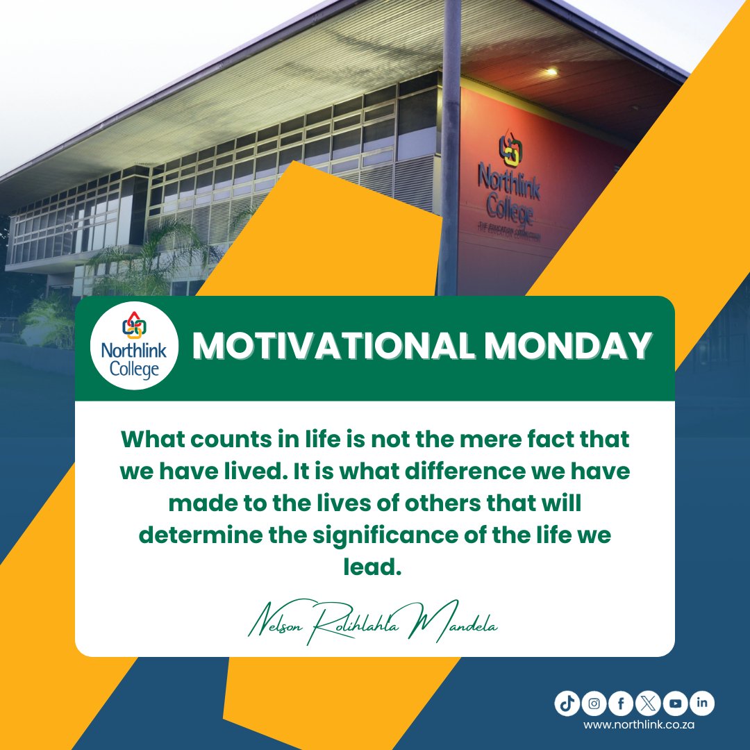 Rise and shine #NLCFamily

Your life has purpose and your impact matters.
Nelson Mandela’s words remind us to live with intention and care for those around us.

Let’s lead lives that matter by showing kindness, making an impact and lifting others as we rise.

#MotivationalMonday