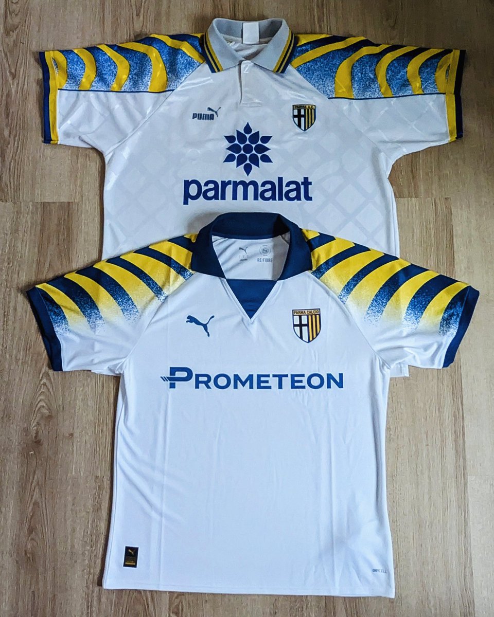 Got the new Parma shirt. Here it is combined with the 95/97 home shirt. 

Lovely kit.