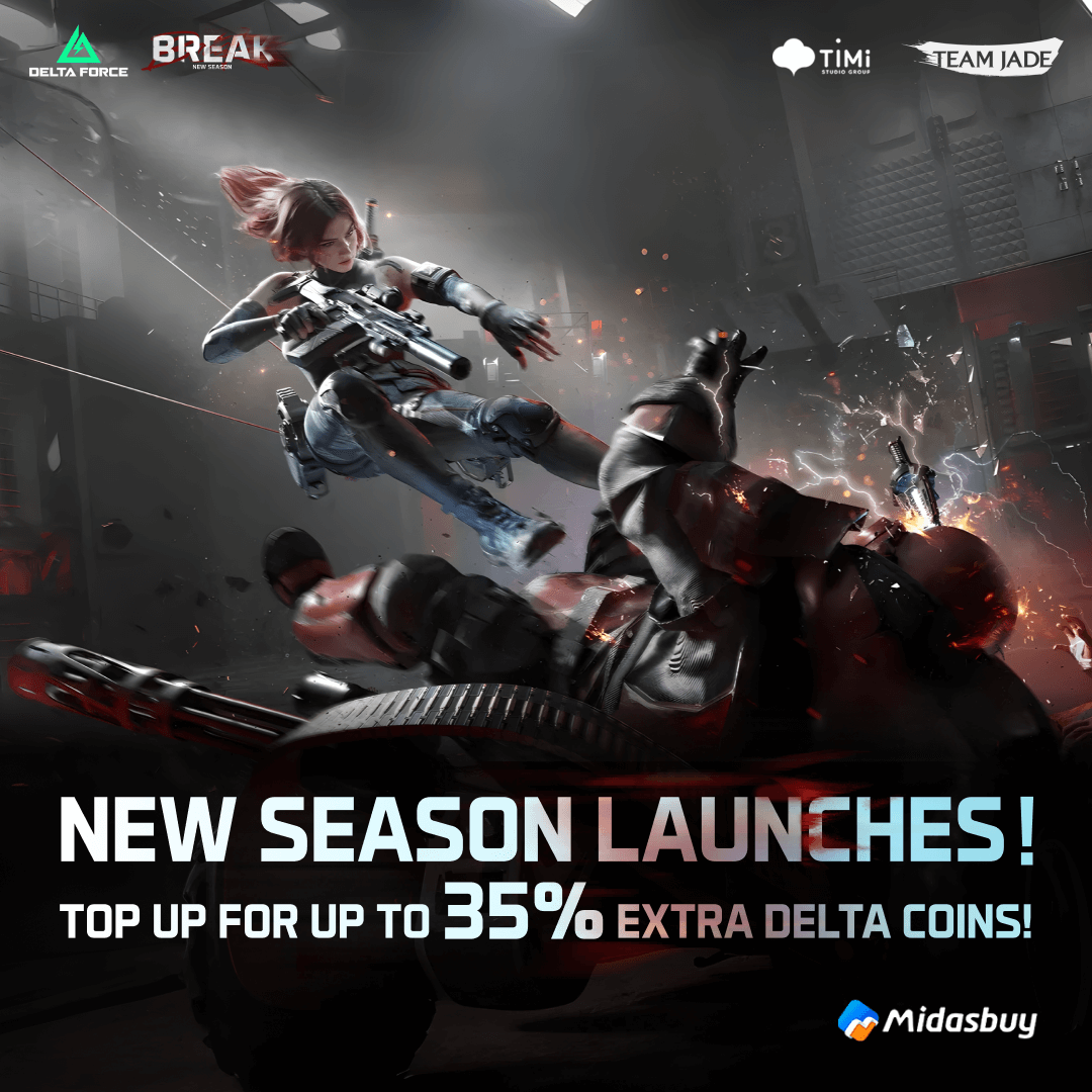 💥 Delta Force New Season "Break" is LIVE! 🚀
💰 Get up to 35% BONUS on Delta Coin at MidasBuy! The more you buy, the more you get!
🎮 Max out your coins for the new season! 👉
🔗 Game Website: playdeltaforce.com/en/?utm_source… 
🔗 Claim Bonus: midasbuy.com/midasbuy/buy/d… 
#deltaforce #gaming