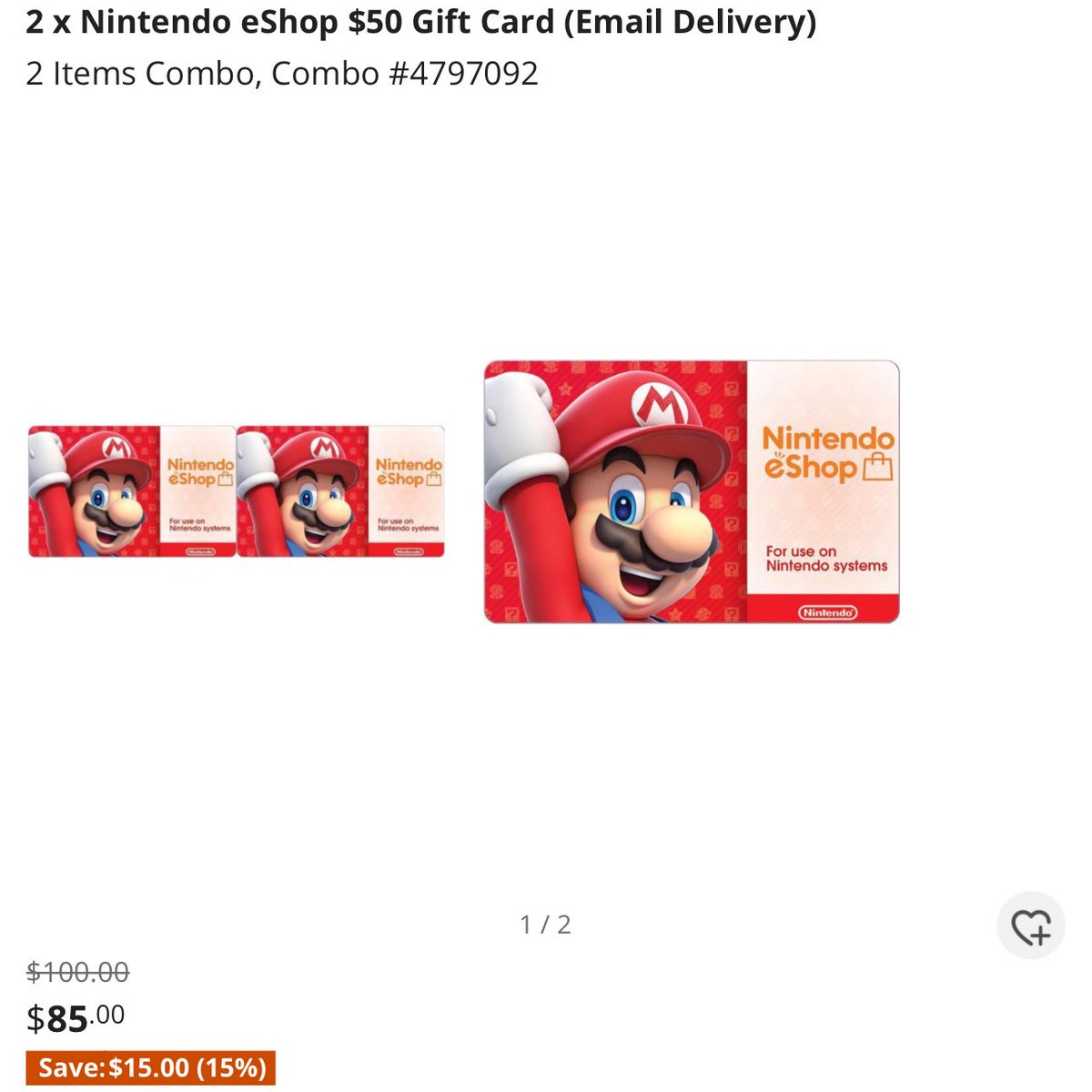🎮 Purchase Two Nintendo eShop $50 Gift Cards for $85 via Newegg

🔗 - link.lordofsavings.com/44UG4pV

#LRDeal | #AD