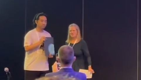 CheMResImperial's tweet image. 🏆 Huge congratulations to Ruiqing Zhu, MRes Nanomaterials student at the @imperialcollege , for winning the Nanoscale Journal Family Poster Prize at @RoySocChem #MC17 in Edinburgh! 🧪✨👏
#Nanomaterials #ImperialChemistry #NanoscalePrize #MC17Conference #StudentSuccess