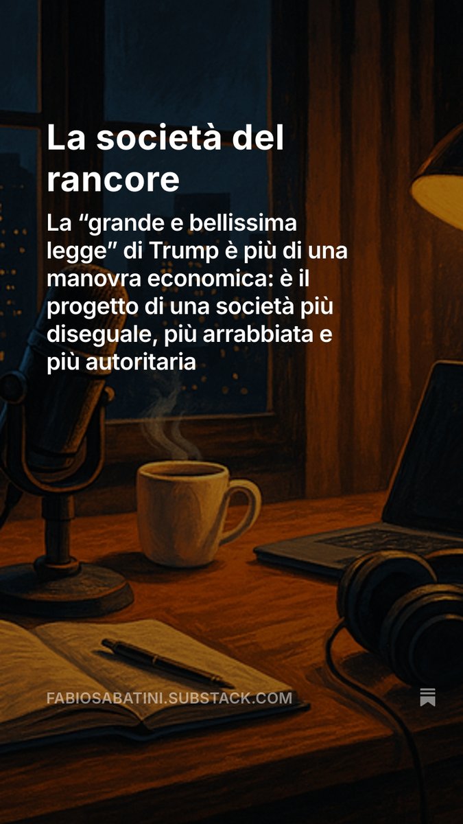 🎙️ 🎧 La "Grande e bellissima legge" di Trump trasformerà l’ICE nel più grande apparato di persecuzione e detenzione al mondo.
Nel primo episodio del mio podcast spiego perché questa legge non è solo una manovra di bilancio, ma un progetto di società: un’America più diseguale,