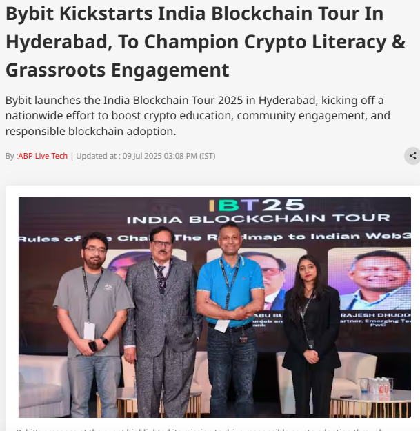 Thcrypto_Whale's tweet photo. Bybit Launches India Blockchain Tour 2025

Kicked off in Hyderabad with over 1,000 attendees, the tour aims to boost blockchain awareness across 8 cities. Powered by Octaloop, India’s Web3 momentum is rising fast! 🚀

#Bybit #BlockchainTour #Web3 #Bitcoin #Octaloop #Cryptowhale https://t.co/q7Om1kmIuu