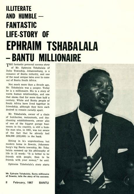 Soweto entrepreneur Ephraim Tshabalala (1910-1994)