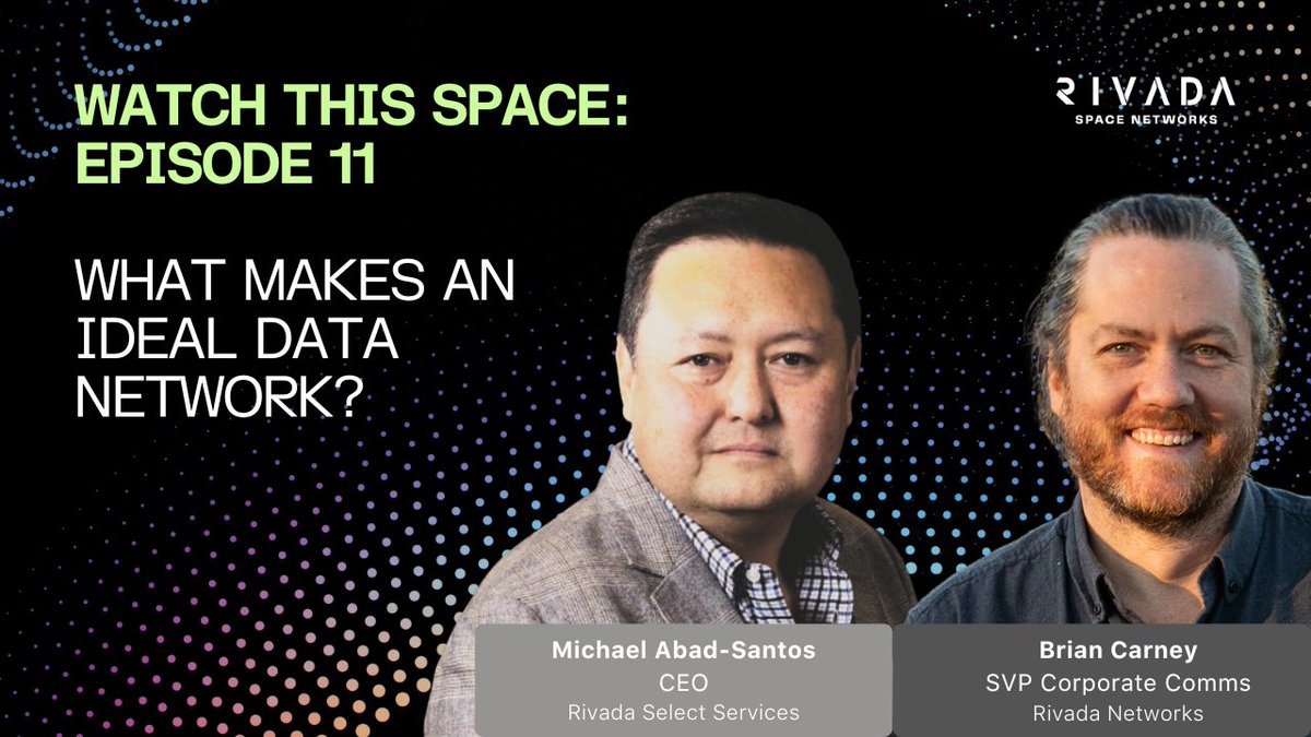 rivadaspace's tweet image. In this episode of Watch This Space 👀🚀, CEO of Rivada Select Services Michael Abad-Santos shares how Rivada's #Outernet utilizes the best communications components in a unique way to create unmatched privacy, security, and speed.
Learn more: youtube.com/watch?v=vH1ym2…