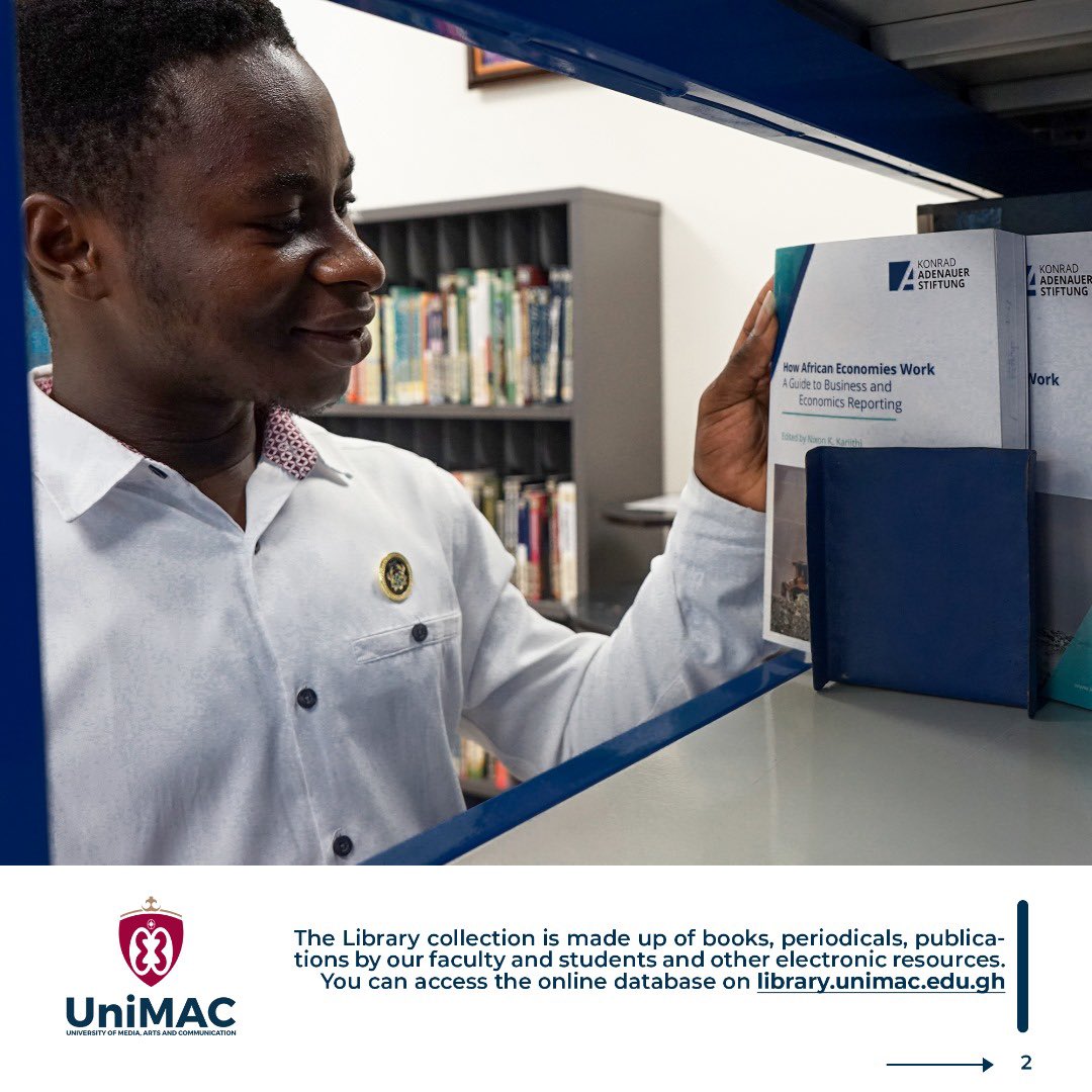 unimac_gh's tweet image. Are you looking for a quiet place to do research, study, or just think, our library is open to every member of the UniMAC community.
🔍 Find resources.
📖 Expand your mind.
🤝 Connect with fellow scholars.
#UniMACLibrary #StudySmart #UniMACCommunity #CampusLife #ReadExploreGrow
