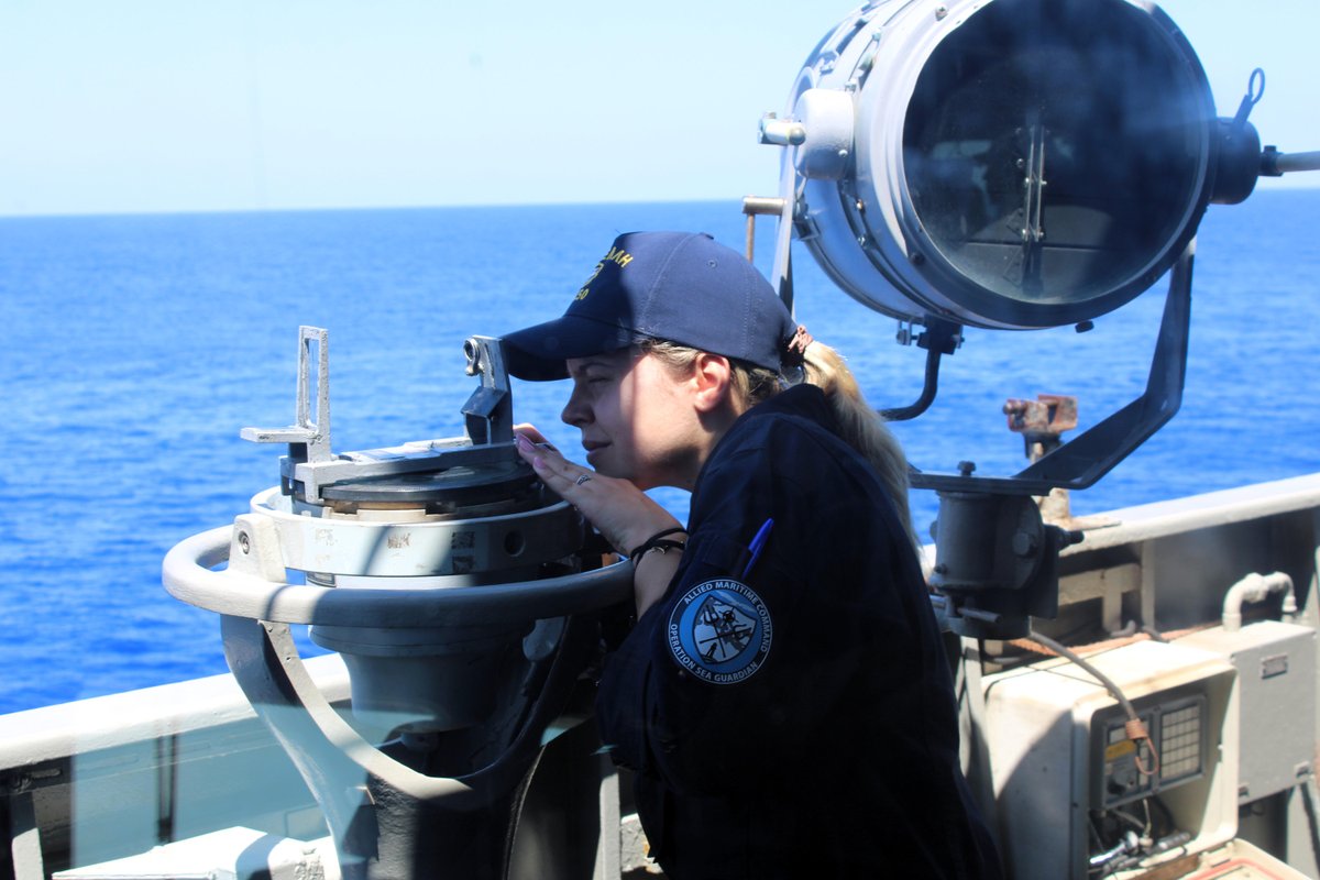 NATO_MARCOM's tweet image. Practice is key. ๐ ๐งญ In #OperationSeaGuardian, daily training keeps the crew ready to support their maritime security tasks:
โ
Maritime Security Capacity Building
โ
Maritime Situational Awareness
โ
Maritime Counter-Terrorism
#WeAreNATO #OSG #StrongerTogether