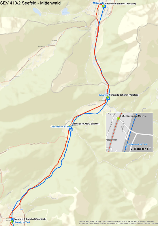 +++BAUSTELLE+++
Wegen Bauarbeiten fährt von 12.07. bis 01.09. ein Schienenersatzverkehr für alle Züge zwischen Innsbruck Hbf und Mittenwald. 🚍 #ÖBBStreckeninfo
