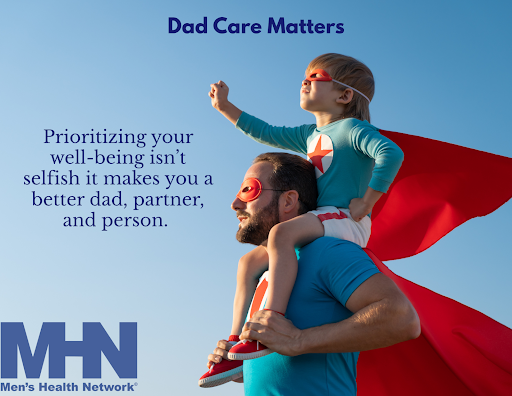 Being a #dad is extremely rewarding, but it’s also incredibly demanding.

Prioritizing your #mental and physical #health makes you a better dad, partner, and person. 

🔗 For valuable self-care tips, visit the Men’s Health Network blog resources: ow.ly/cOTJ50Wj6Iu