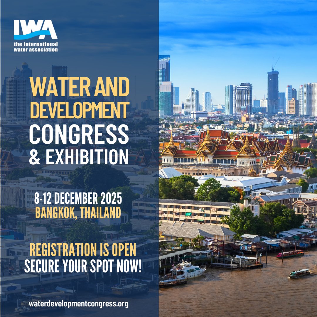 Early Bird Registration is NOW OPEN for the #WaterDevelopmentCongress &amp; Exhibition 2025 in Bangkok, Thailand, from 8-12 December 2025! 

Register early, save your spot, and help build a resilient future. Early bird ends 31 August.  

Register now: waterdevelopmentcongress.org