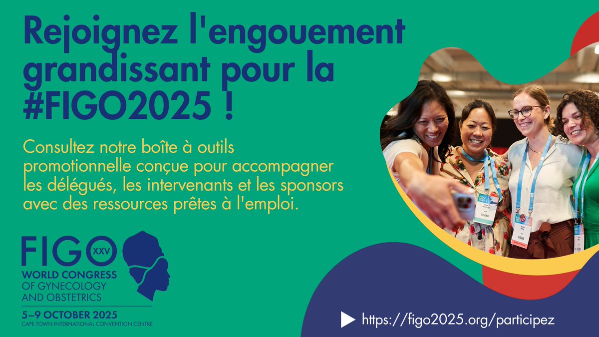 FIGOHQ's tweet image. Rejoignez notre communauté mondiale et faites passer le message avant #FIGO2025 ! Accédez à des ressources personnalisables : signatures e-mail, posts, et plus encore :
ow.ly/zqgh50WmYlr