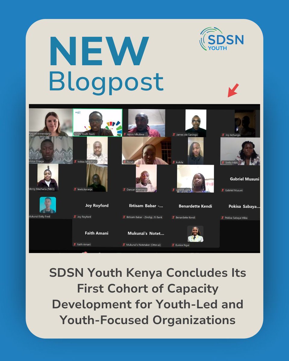 🚀 SDSN Youth Kenya just wrapped its first Capacity Building Program for youth-led orgs!

👥 50+ young changemakers trained in:
✅ Governance &amp; leadership
✅ Data &amp; M&amp;E
✅ Policy &amp; advocacy

🌍 Powering youth to drive the #SDGs in Kenya.

🔗 Read more: buff.ly/cOolt2G