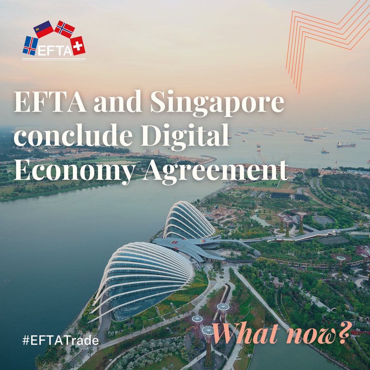 EFTAsecretariat's tweet image. 🚀 EFTA and Singapore are boosting digital trade.
The EFTA States and Singapore have concluded their negotiations on a Digital Economy Agreement. The landmark agreement responds to the evolving needs of the digital economy.
🔗 efta.int/media-resource…
#EFTATrade #EFTA…