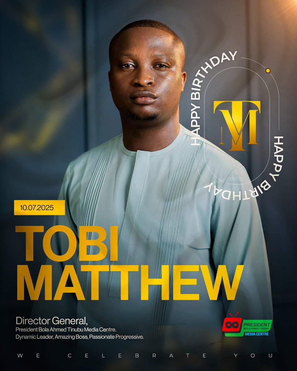 Happy Birthday to an exceptional leader, the DG of PBAT Media Centre <a href="/tobbiematthew/">Matthew</a> . 
 Your capacity to inspire and drive progress is truly remarkable. Wishing you a day filled with joy, love, and celebration. 
Happy birthday Sir.